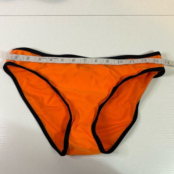 NWT Sexy Orange Bikini with Black Trim Size Large Bin4 - Picture 2 of 4